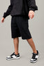 All Black Cotton Basketball Shorts