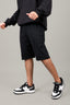 All Black Cotton Basketball Shorts