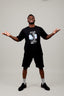 All Black Cotton Basketball Shorts